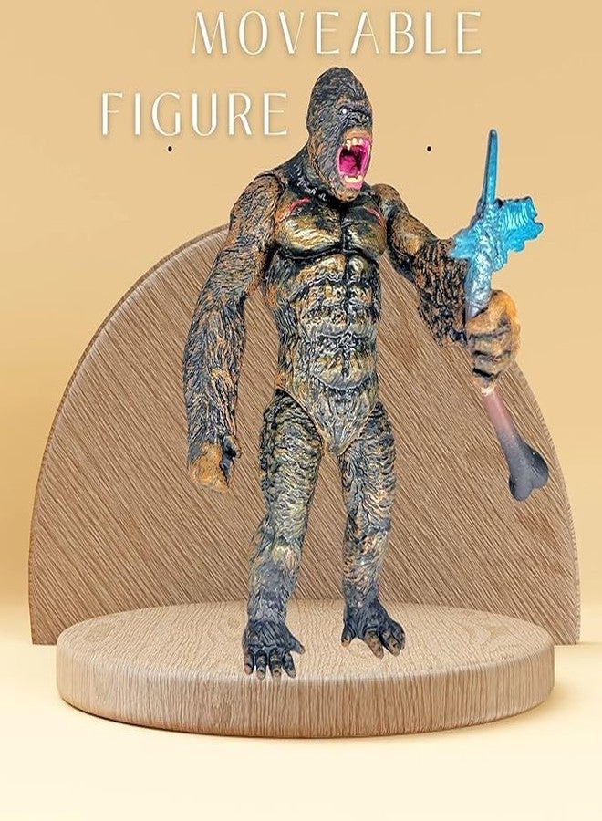 Mallexo مجسم كينغ كونغ من ماليكسو مع أسلحة ما قبل التاريخ، ألعاب للأطفال من عمر 3 سنوات فما فوق | تمثال قرد متحرك للبنات والأولاد، غودزيلا ملك الوحوش، ديكور هالوين، هدية للحفلات، مجموعة ألعاب، هدية تذكارية لأعياد الميلاد - Image 5